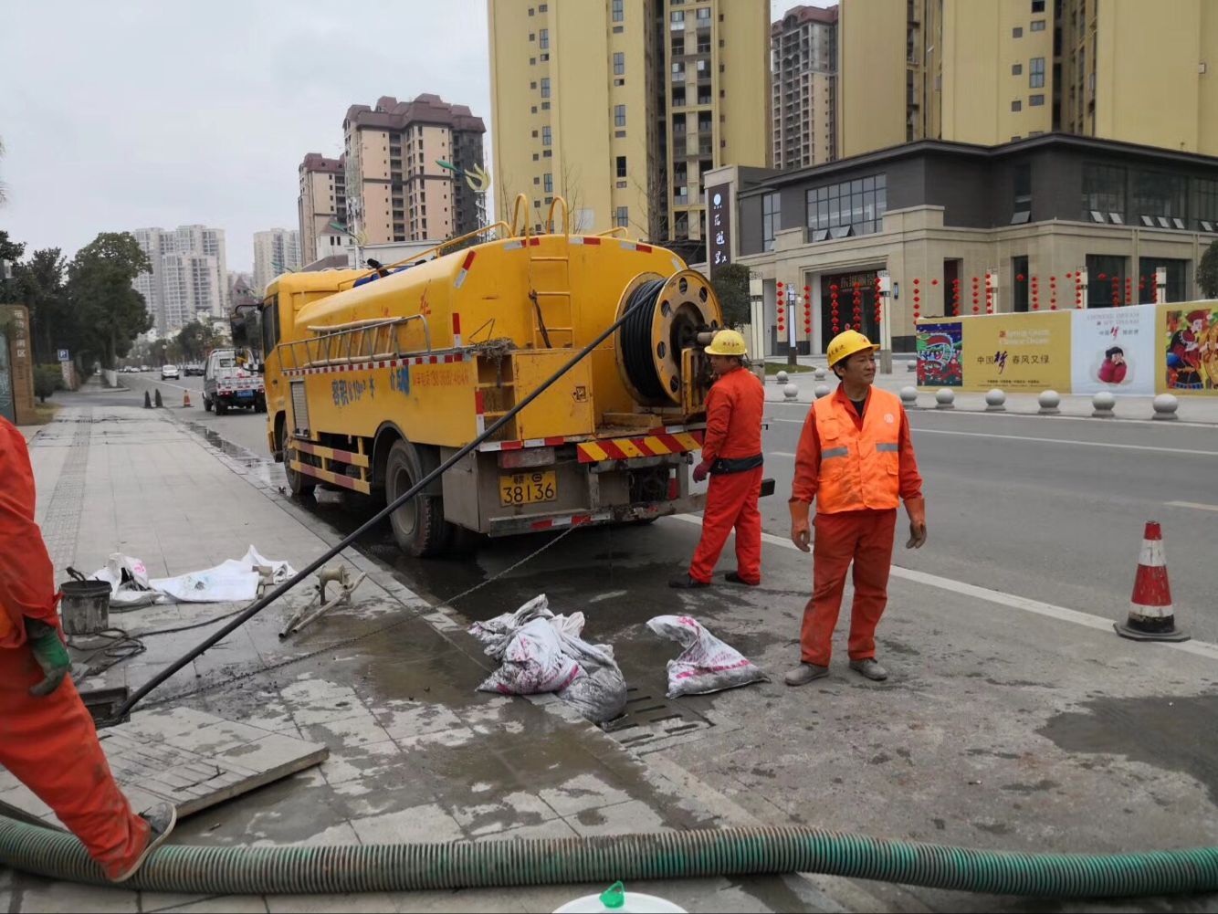 毛感乡排污管道清淤-管道清洗
